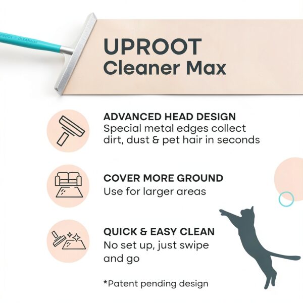 Uproot Cleaner Max Pet Hair Remover Tool for Carpets and-2