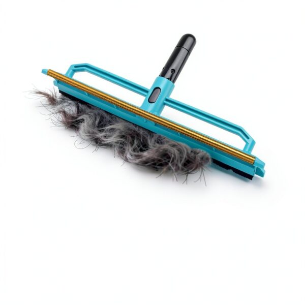 Ylebs Carpet Rake Extendable Blue Rubber Metal Bristle-3