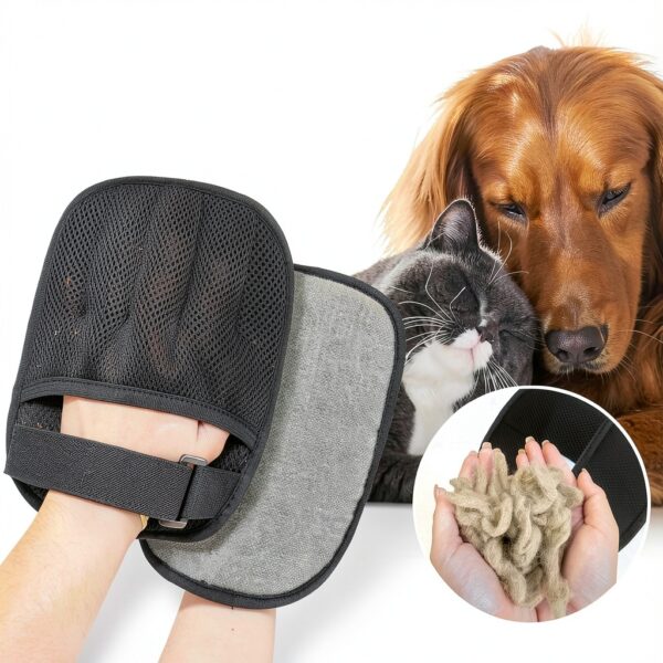 SYL-001 Pet Hair Removal Gloves Reusable Static Adsorption-3