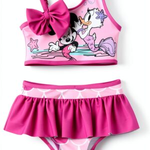 Disney Mickey Girls Tankini Swimwear Sun Protection Quick-0