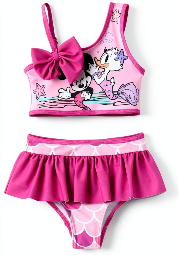 Disney Mickey Girls Tankini Swimwear Sun Protection Quick-0