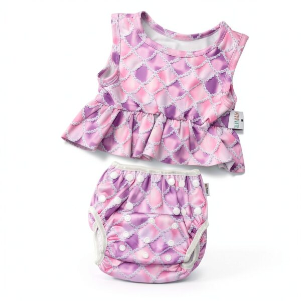 Alvababy Pearl Mermaid Swim Set Baby Girls Tankini Polyester-5
