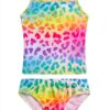 TENVDA Girls Tankini Set Polyester Spandex Swimwear-0