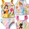 Disney Princess Girls UPF 50 Swimwear Dreamwave Tankini Set-0