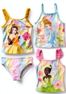 Disney Princess Girls UPF 50 Swimwear Dreamwave Tankini Set-0