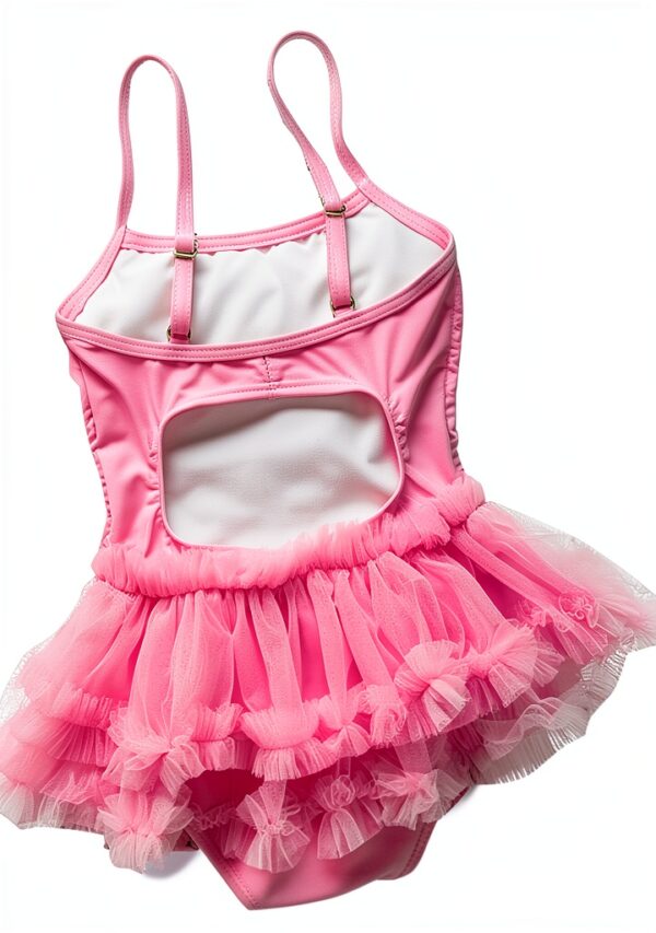 Baby Girls Swimsuit Nylon Spandex Halter Top Sun Hat Set-1