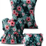 Huapin Baby Girl Tankini Set Reusable Swim Diaper UV-0