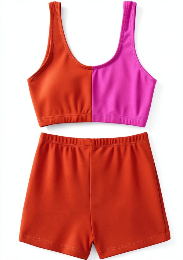 Toddler Girl Tankini Swimsuit UPF 50+ Quick Dry Nylon-0