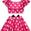 Dressy Daisy Girls Polka Dot Tankini Swimsuit with Headband-1