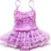 Baby Girls Swimsuit Nylon Spandex Halter Tank Sun Hat-0