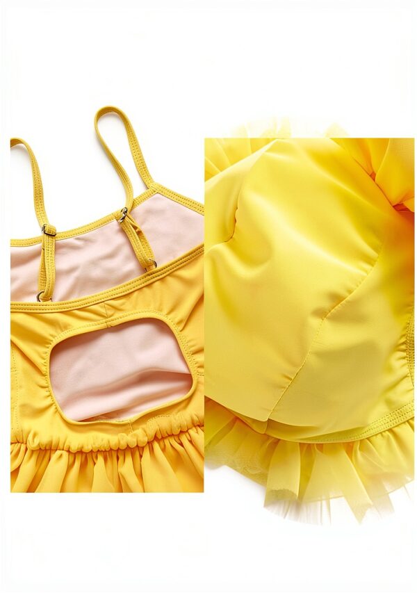 Baby Girls Swimsuit Halter Tankini Set Sun Hat Nylon Spandex-4