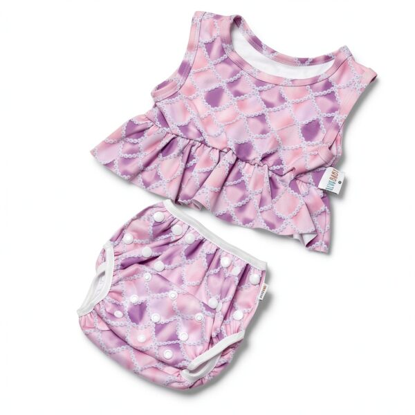 Alvababy Pearl Mermaid Swim Set Baby Girls Tankini Polyester-4