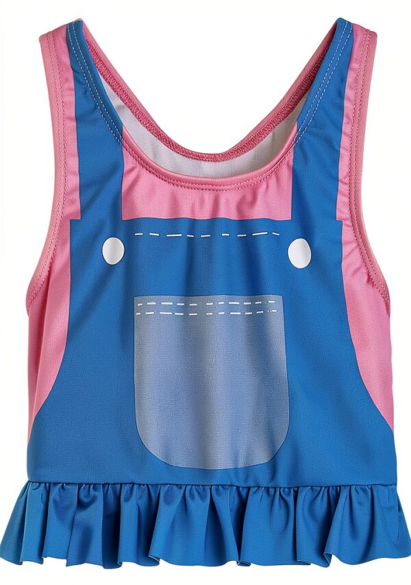Ms Rachel Toddler Girls Tankini Swimwear UPF 50+ Pink Blue-2