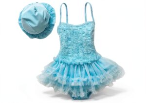 Baby Girls Swimsuit Nylon Spandex Halter Tankini Set-0