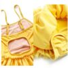 Baby Girls Swimsuit Nylon Spandex Halter Tankini Set-4