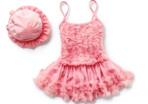 Baby Girls Swimsuit Nylon Spandex Halter Top Sun Hat-0