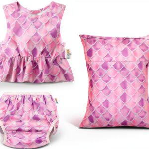 Alvababy Pearl Mermaid Swim Set Baby Girls Tankini Polyester-0