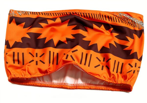 Girls Orange Ruffle Swimsuits 2-Piece Tankini Set-4