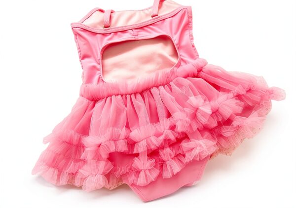 Baby Girls Swimsuit Nylon Spandex Halter Top Sun Hat Set-3