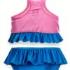 Ms Rachel Toddler Girls Tankini UPF 50+ Swimwear Pink Blue-1