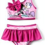 Disney Mickey Girls Tankini Swimwear Sun Protection Quick-0