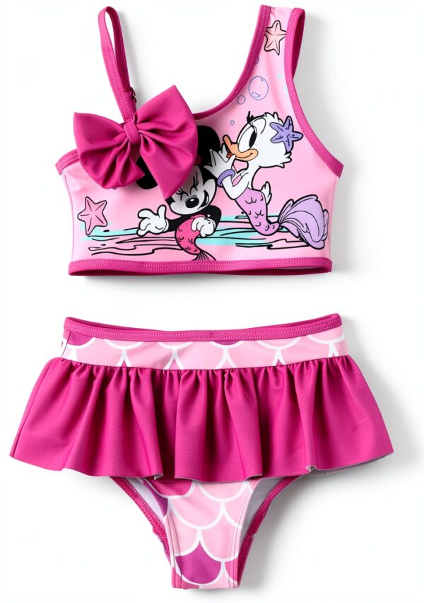 Disney Mickey Girls Tankini Swimwear Sun Protection Quick-0