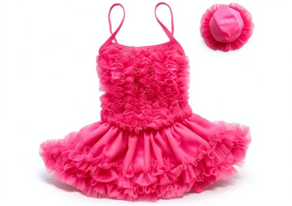 Baby Girls Swimsuit Halter Tankini Set Nylon Spandex-0