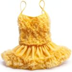 Baby Girls Swimsuit Nylon Spandex Halter Tankini Set-0