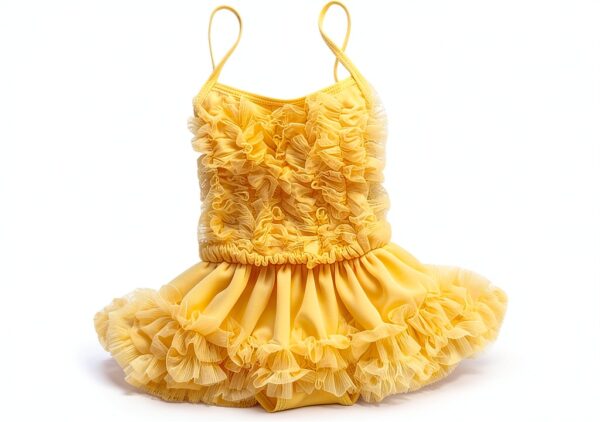 Baby Girls Swimsuit Nylon Spandex Halter Tankini Set-0