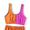 Toddler Girl Tankini Swimsuit UPF 50+ Quick Dry Nylon-1