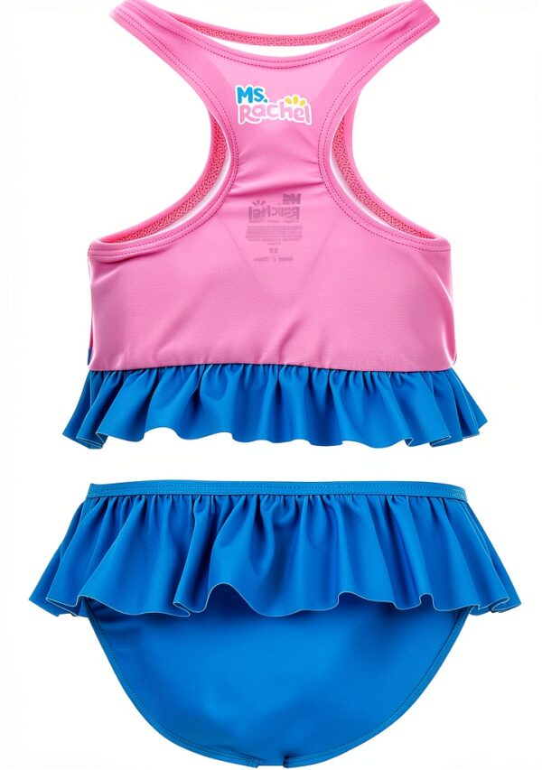 Ms Rachel Toddler Girls Tankini Swimwear UPF 50+ Pink Blue-1