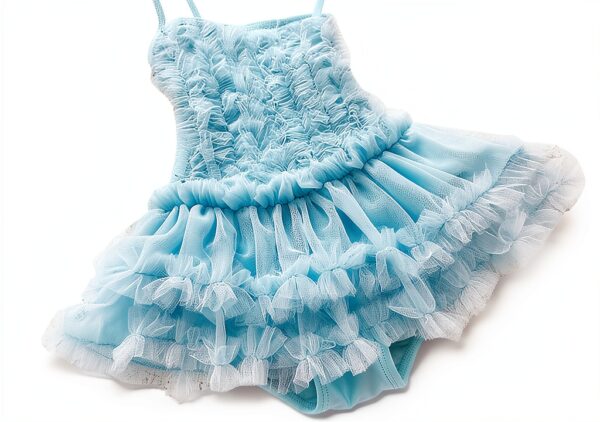 Baby Girls Swimsuit Nylon Spandex Halter Tankini Set-3