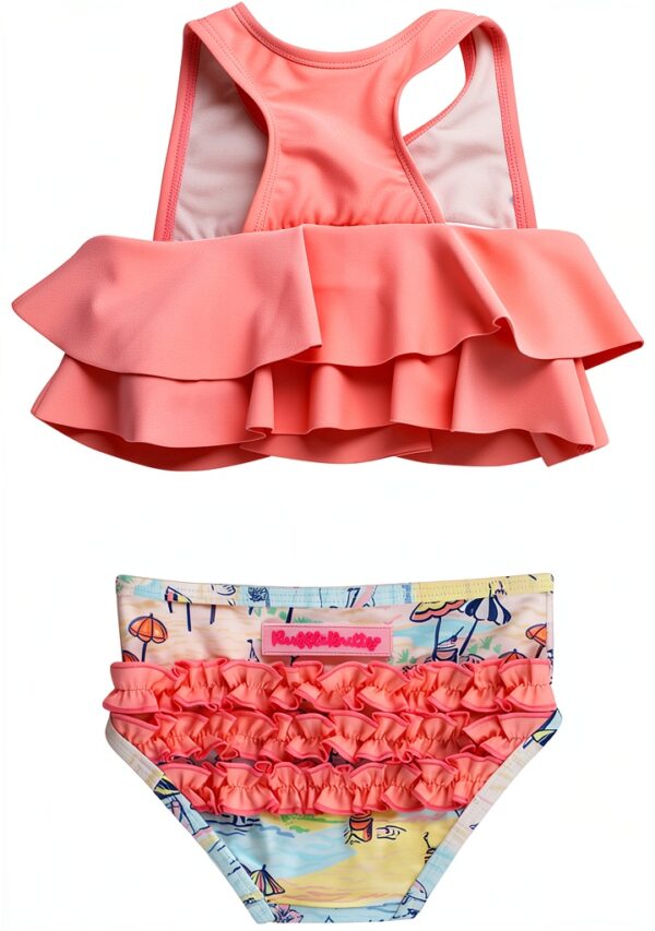 RuffleButts Flounce Bikini UPF 50+ Sun Protection Girls-1