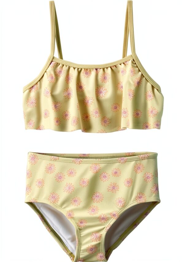 Carters UPF 50 Baby Girls Tankini Set Lime Swimwear-0