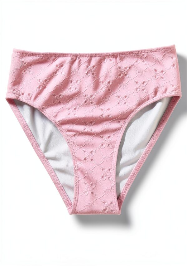 Girls Tankini Swimsuit Soft Fabric Ruffled Design Blue Pink-3