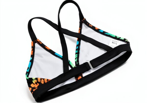 Black Leopard Girls Bikini Set UPF 50 Swimwear Polyester-3