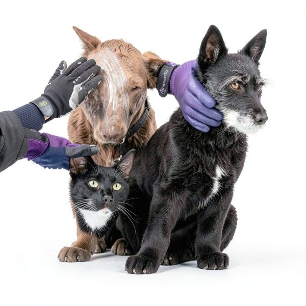 HANDS ON EQUINE Pet Grooming Glove Hair Remover Massage-1