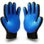 Kennels Kats Pet Grooming Glove Silicone Tips Fur Removal-0