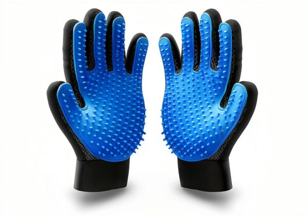 Kennels Kats Pet Grooming Glove Silicone Tips Fur Removal-0