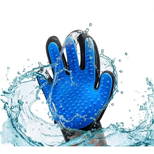 Kennels Kats Pet Grooming Glove Silicone Tips Fur Removal-3