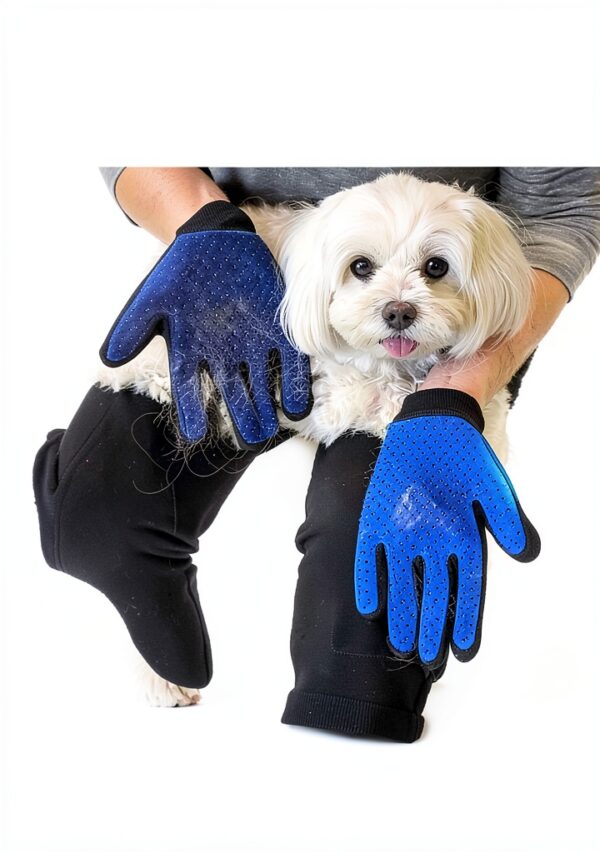 Kennels Kats Pet Grooming Glove Silicone Tips Fur Removal-6
