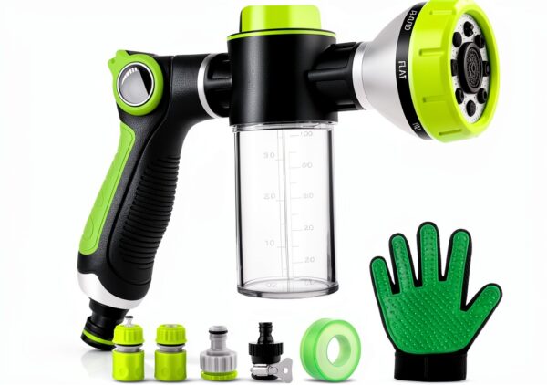 YCCOKJJ Dog Wash Kit 8 in 1 Hose Nozzle Pet Bathing-0