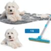 Mupapi Pet Hair Remover Long Handle Carpet Rake Blue-4