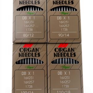40 Pieces DBx1 Industrial Needle Assortment 16x257 (Sizes 12,14,16 & 18) 10 Pieces per Size-0
