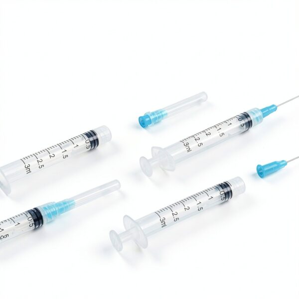 3ml/cc Syringe with 23 Gauge 1 Inch Lab Disposable Luer Lock Syringe, Pack of 20-6
