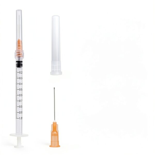 20 Pack 1ml Syringes with 25G 1 Inch Needle, Disposable Luer Lock Syringe Individually Sterile Packed for Scientific Lab, Liquid Measuring and Dispensing-1
