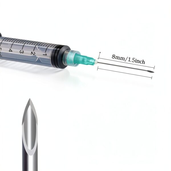 10 Pack 5ml/cc Disposable Luer Lock Lab Syringes with 21Ga 1.5 Inch Needle , Individually Sealed Packed-1