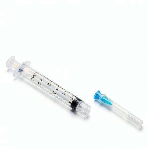 3ml/cc Syringe with 23 Gauge 1 Inch Lab Disposable Luer Lock Syringe, Pack of 20-3