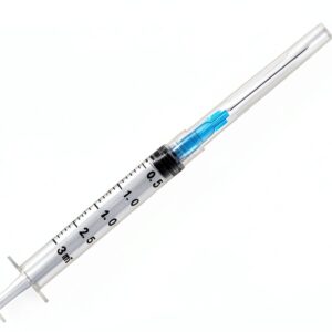 100 Pack 3ml Syringes with Needle, 23 Ga1.5inch Needle Luer Lock Syringe, Individually Sealed Wrapped.-0