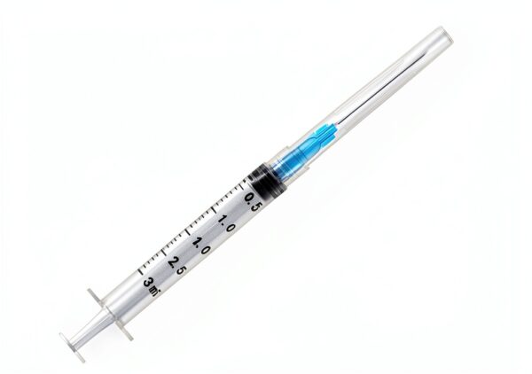 100 Pack 3ml Syringes with Needle, 23 Ga1.5inch Needle Luer Lock Syringe, Individually Sealed Wrapped.-0